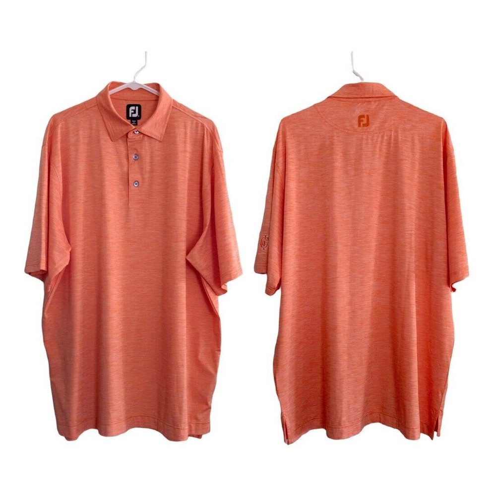 FOOTJOY Men's Size XL Golf Polo Shirts Salmon EUC